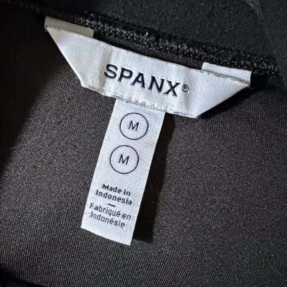 Spanx Air Essentials Black White Stripe Lounge Set Zip Jacket & Wide Leg Pants M - Picture 4 of 7